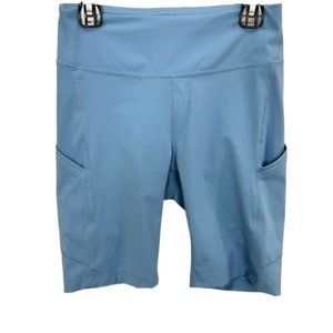 Outdoor Voices Stash Pocket Baby Blue Biker Shorts Size Small